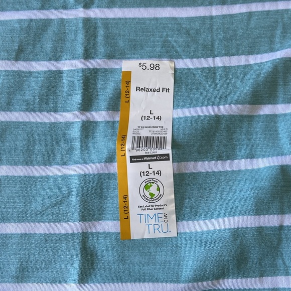 Blue Striped Women’s T-Shirt - Picture 3 of 7